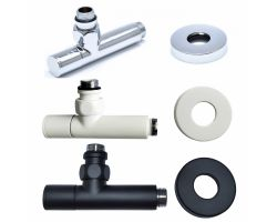 Комплект для подключения с вентилем (круглый) 3/4" 1/2" хром глянец, Stinox 
